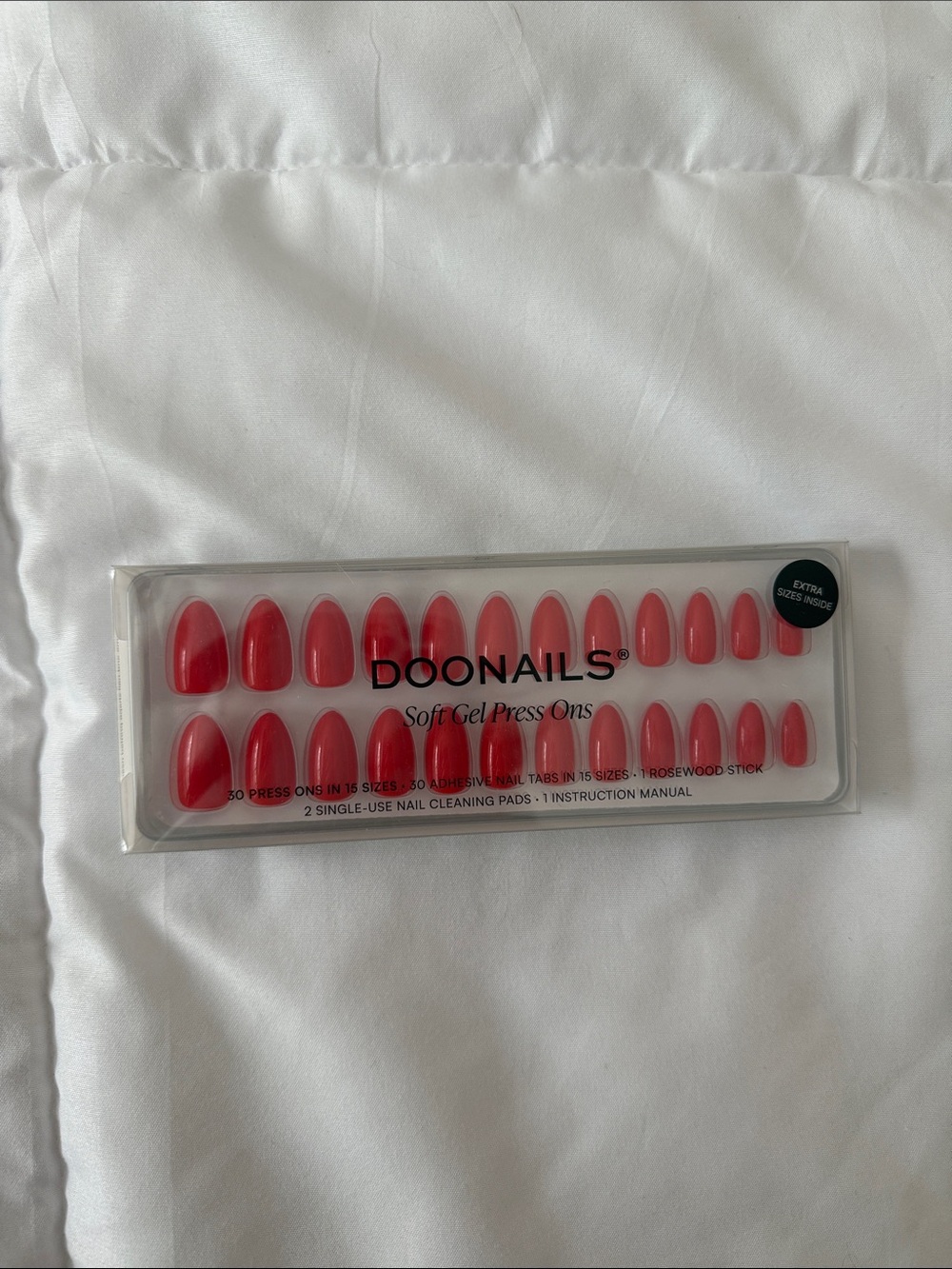 Soft Gel Press-On Nails in Red